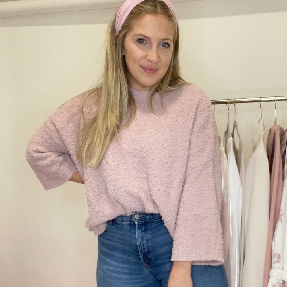 Pink Fuzzy Sweater